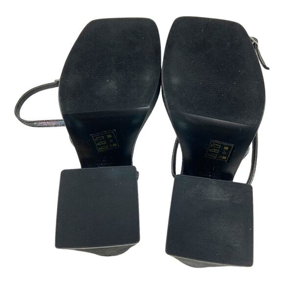 Aldo Landabriver Strappy Heeled Platform Sandal Black Metallic Size 8.5 NWT $110 - Picture 6 of 7